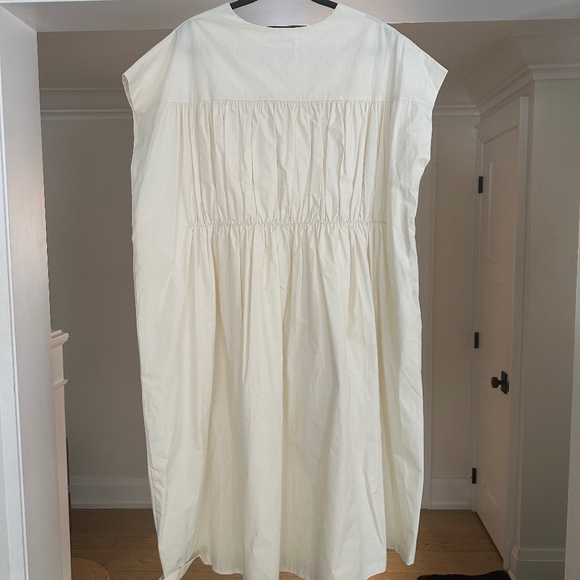 BLACK CRANE Ivory Curtain Cotton Dress - Size L - Picture 9 of 16